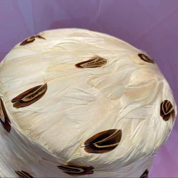Vintage Feather Cloche Bucket Hat - Picture 7 of 9